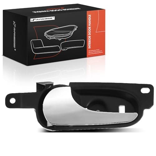 APremium Front or Rear Left Driver Side Interior Door Handle Compatible with Buick Lucerne 20062011 Black Housing with Chrome Lever Replace 10376564