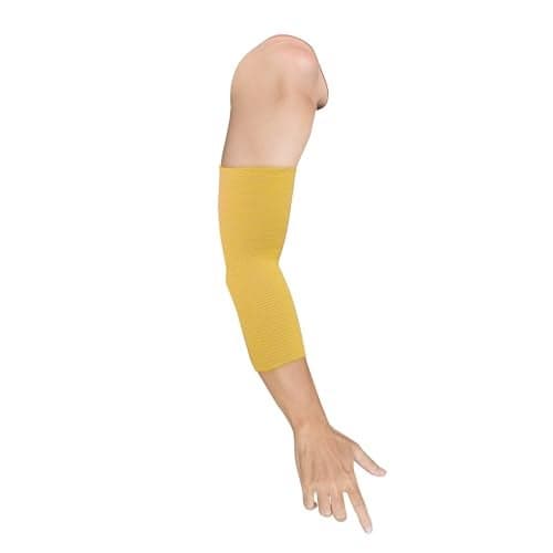 Dyna Cricket Sleeve | Sports Sleeve | Mild Compression | Injury Prevention for Men and Women | Sun Protection Arm Sleeve | Breathable & Reusable | Yellow Colour | 5 M Roll | Pack of 1