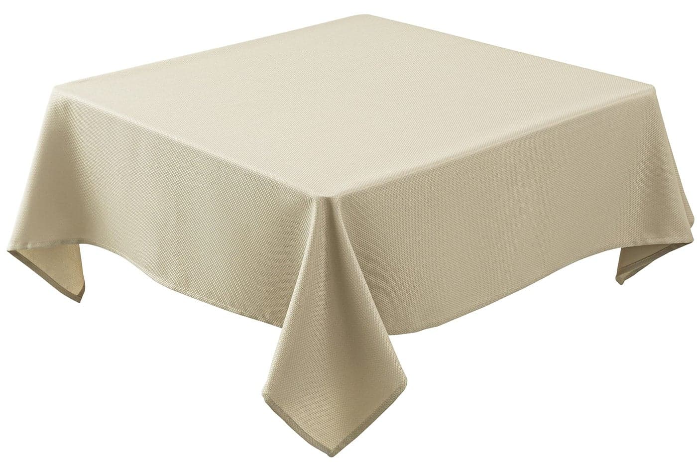 Biscaynebay Textured Fabric Square Tablecloths 54x54 Inches Natural Water Resistant Spill Proof Table Cloth Washable Small Card Folding Table Covers for Dining Kitchen Wedding and Parties