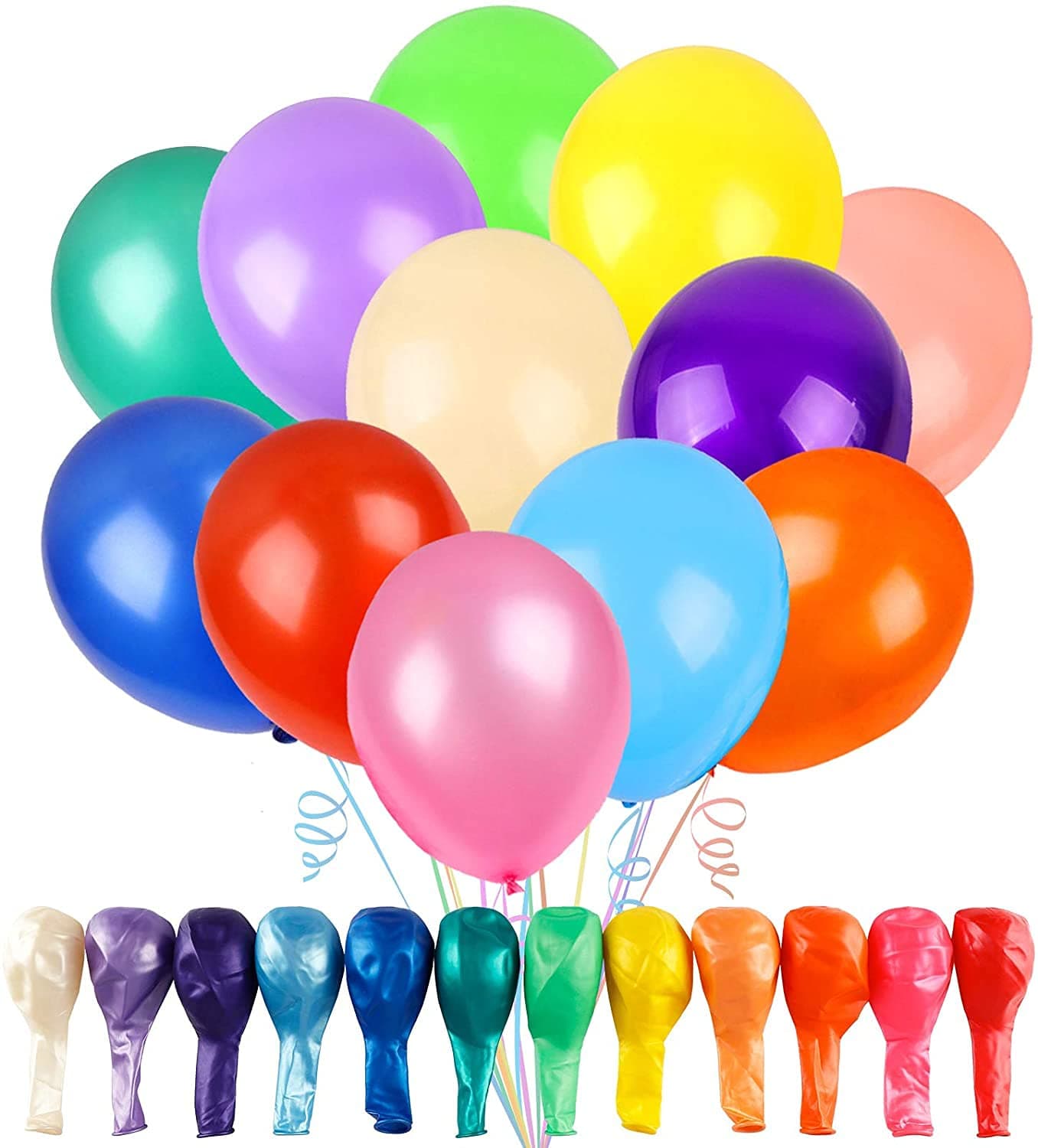 AMFIN® (Pack of 50) Latex Balloons/Latex Balloon for Birthday/Decoration for Birthday Balloon for Birthday/Latex Balloon for Birthday Decoration - Multi