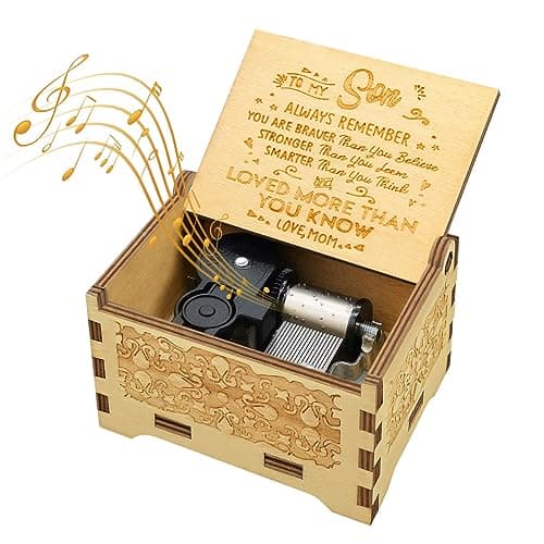 Music Box for Son, Gifts from Mom, Unique Gifts for Son, Suitable for Birthday/Christmas/Keepsake