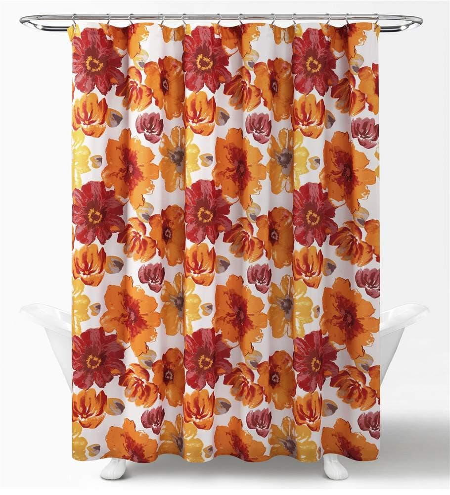 Lush Decor Leah Shower Curtain 72 x 72 Red