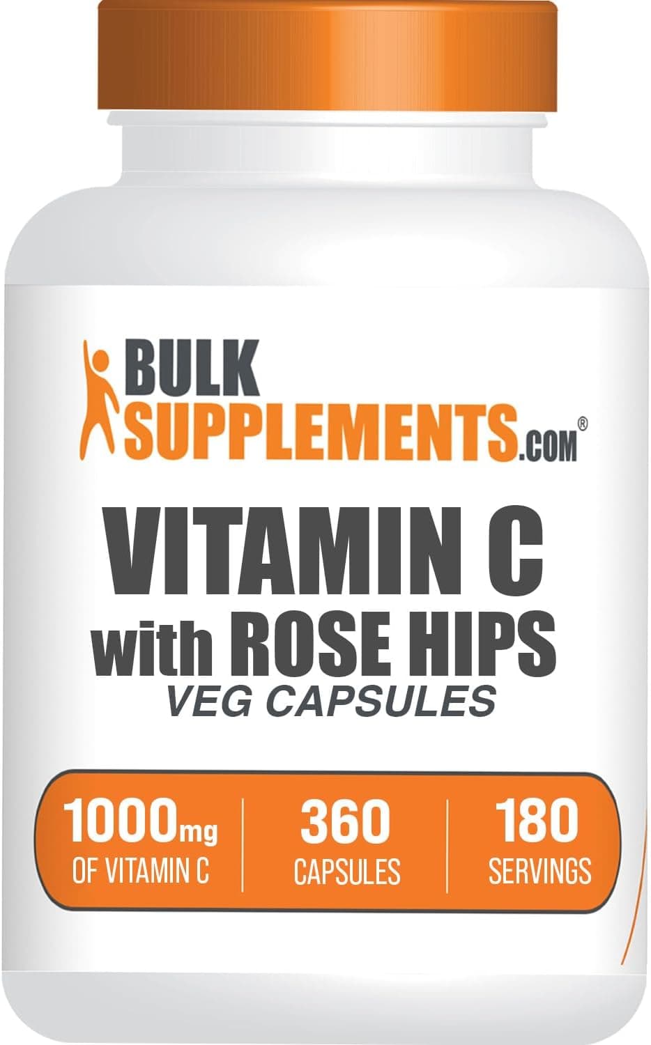 Vitamin C with Rose Hips Veg Capsules for Adults