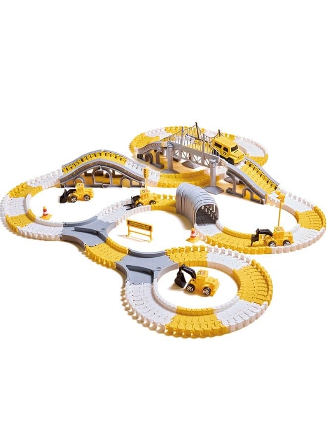 325PCS Construction Race Tracks for Kids Toys,Variable DIY Building Track Engineering Vehicle ,Children Electric Educational Toy Set ,Rail Car Engineering Toy Car Set,Training Kids Thinking Creativity Hands-On Brain Development Fun Intelligent Challenging Race Track ,Boys Girls Creative Gift