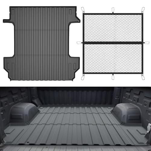 AAGDD Truck Bed Mat for 2019-2026 Chevy Silverado 1500 & GMC Sierra 1500(Only Fit 5.8FT Bed),All Weather Protection Rubber Truck Bed Liner Accessories,Not Fit Optional CarbonPro Bed/2019 Classic