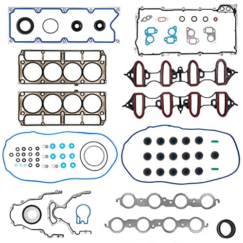 Head Gasket Set, Compatible with 2002-2011 Chevy Silverado Tahoe Avalanche Express Suburban, GMC Sierra Savana Yukon Envoy, Buick Cadillac Isuzu 4.8L 5.3L V8 CS9284, HS26191PT MLS Engine Gasket Kit