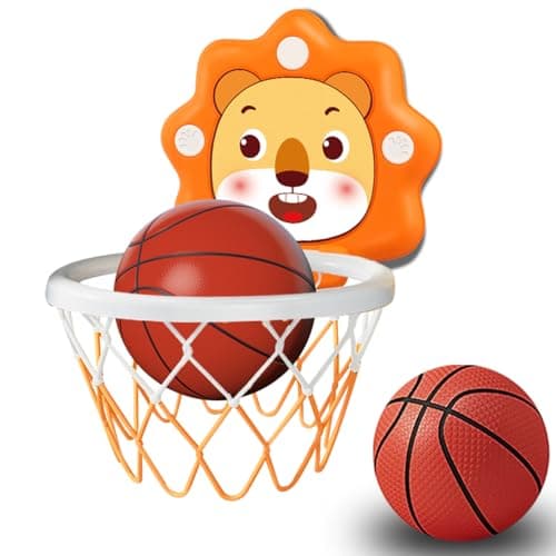 Toddler Kids Basketball Hoop Indoor ToysScoreboard Portable Design Adjustable HeightChristmas Birthday Baby Toddler Kids Boys Small Mini Basketball Hoop Gifts Toys Orange Small