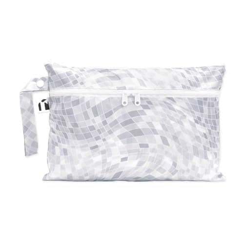 Roamio Waterproof Wet Dry Clutch Bag for Baby, Travel, Swim Suit, Cloth Diapers, Pump Parts, Pool, Gym Clothes, Toiletry, Hook to Stroller, Pack for Daycare, Zip Bag, Packing Pouch, Disco Ball Gray