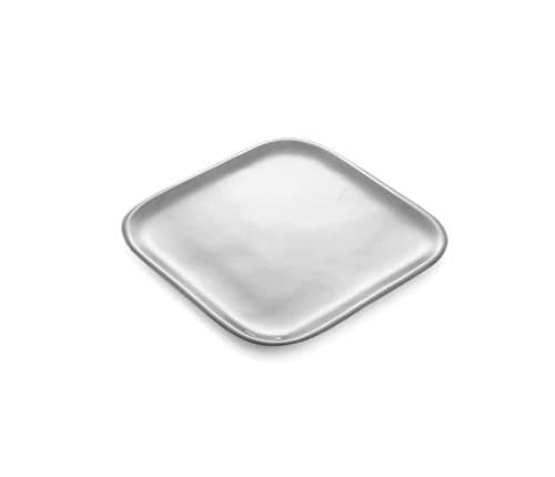 nambe Square Platter | Oven Safe Dishes for Serving Food Party Entertaining | 9-Inch Serving Tray for Steak, Appetizers, Salad, and Turkey | Made of Metal Alloy