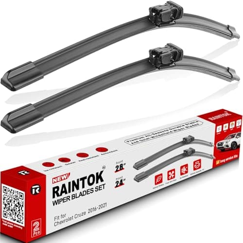 RAINTOK 28 24 Windshield Wiper Blades Replacement for Chevy Chevrolet Cruze 2016 2017 2018 2019 2020 2021 Original Factory Quality Front Wipers Blade Set for My Car Pack of 2