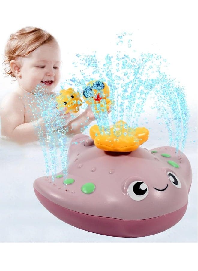 Bathtub Toys for Kids, Bath Toys, Whale Bath Toy Sprinkler, Stingray Automatic Spray Water, Induction Sprinkler Bathtub Baby Toys for Infants Toddlers, Pool Bathroom Baby Toy Boys Girls Gift