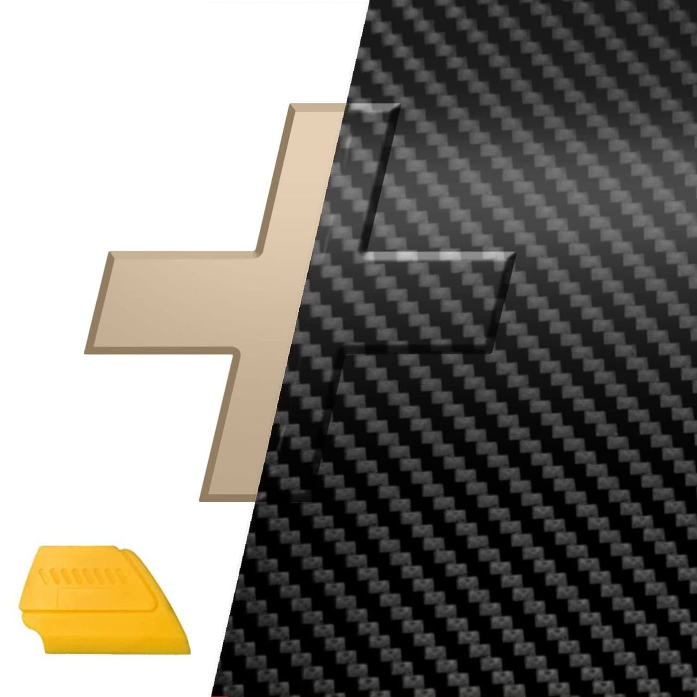 VViViD Auto Emblem Car Wrap Vinyl Black Carbon Fiber Compatible with Chevy Bowtie Logo 118 Inches x 4 Inches Sheets x6 Squeegee