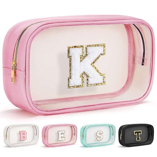 YOOLIFE Birthday Gifts for Girl Kids Gifts for Mom Women Travel Makeup Bag Pouch Beach Bags Clear Makeup Bags Cosmetic Bag Birthday Gift for 6 7 8 9 10 11 12 Year Old Girls Pink K