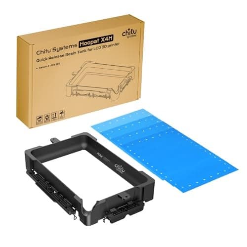 Chitu Systems Hoopat X4H Quick Release Resin Vat for ELEGOO Saturn 4 Ultra 16K 3D Printers with 3Pcs Pre-Holed PFA Release Film, Swap in 1min for Easy Printing