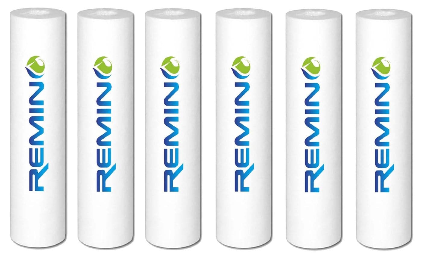 Remino 10 Inch 5 Micron Heavy Spun Pre Filter (PP) Cartridge 110 gm Premium Compatible for Water Purifier Filter Housing (Pack of 6 PP)