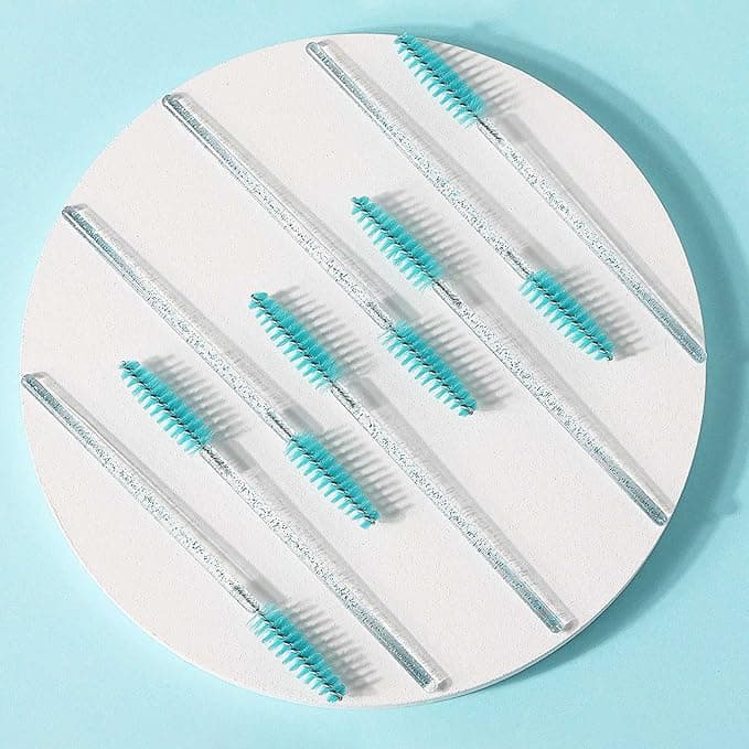 300 Disposable Mascara Wands Eyelash Brush Spoolies for Eye Lash Extension Eyebrow and Makeup Crystal Tbestmax
