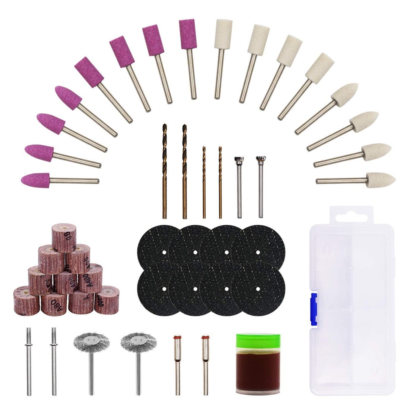 DIY Crafts Design No 1 Pack Of 48 Pcs Metal Engraving Rotary Kit Power Tool Accessory Combo Set Universal Fitment for Iron Abrasive Stone Cutting Disc Flap Wheel fDesign No 1 Pack Of 48 Pcs