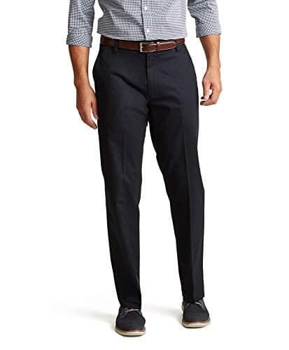 Dockers Men's Classic Fit Signature Khaki Lux Cotton Stretch Pants (Regular and Big & Tall), Dockers Navy, 36W x 29L