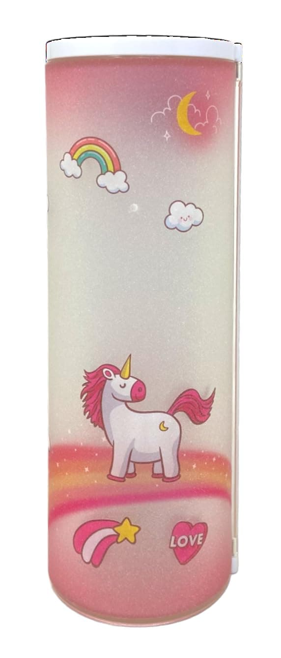 QIPS Abs Multifunctional Pencil Case Organizer Double Layer Cylindrical Large Capacity With White Board, Marker & Mirror, For Girls & Boys (Hmgypc 35218-N1(Unicorn))
