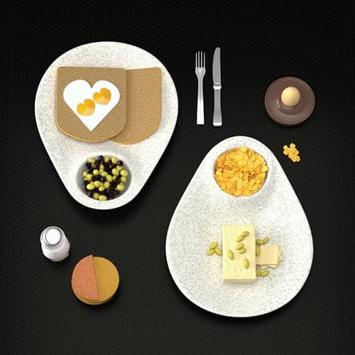 Castleite Multi-Purpose Kitchen Serving Platter: Deluxe Melamine Crockery Set of 2 - Versatile Chip and Dip Tray for Snacks, Starters & Desserts (Italian)