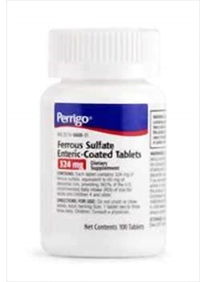 Ferrous Sulfate 324mg Enteric-coated Red Tablets 100count