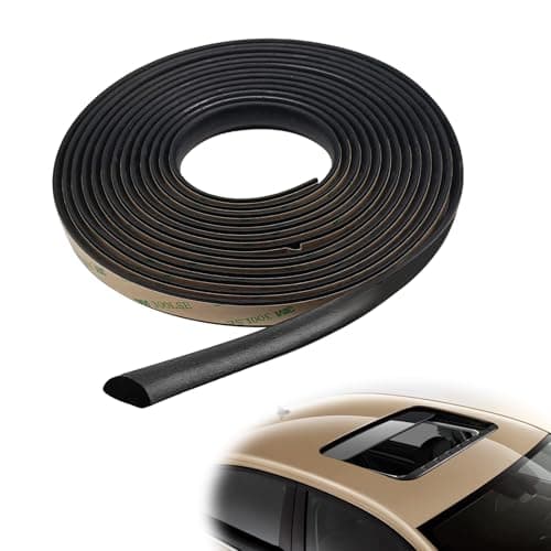 Car Windshield Seal Strip, Sunroof Seal Rubber Seal Seal Strip for Car Front & Rear Windshield/Sunroof/Windows Weather/Sliding Doors Sealing Stripping(16.5FT/5M)