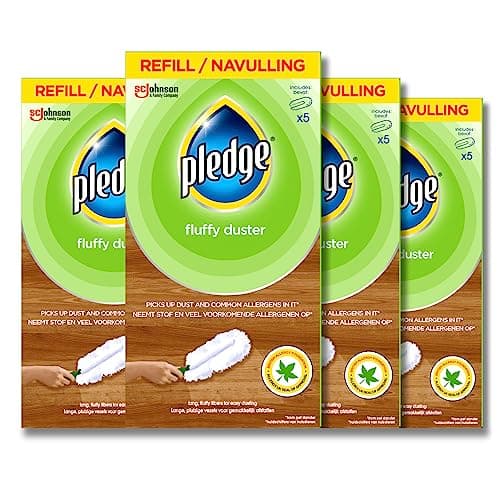 Pledge Duster Refills - Pick Up Dust, Dirt and Lint with a Few Effortless Swipes, Pack of 4x5 Refills