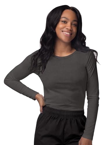 Sivvan Scrubs for Women - Long Sleeve Comfort Underscrub Tee - S8500 - Charcoal - L