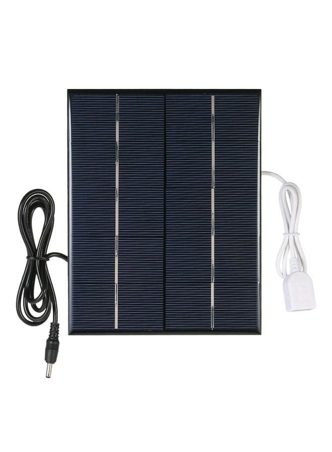 Polycrystalline Silicon Solar Panel Charger Black