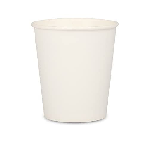 e kysa basics Paper Disposable Tea/Coffee Cups, Set of 100 pcs, 330 ml - White