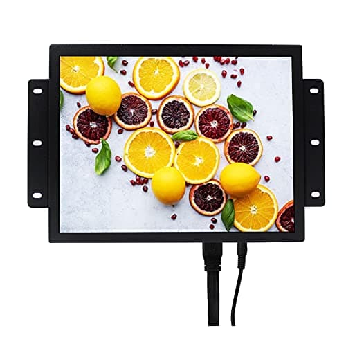 VSDISPLAY 12.1" 12.1 Inch 800x600 700nit TFT Industrial Monitor VS121ZJ01 with DVI VGA Port, Built-in Dual Speakers,Metal Shell with Bracket