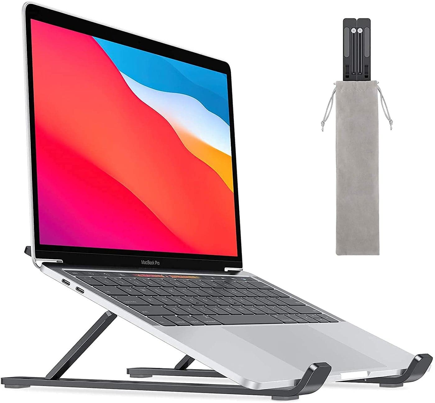 Vdhja Laptop Stand Adjustable for Desk Portable iPad Stand Computer Stand Plastic Laptop Riser Holder Foldable Laptop Cooling Stand Use MacBookiPad Pro AirNotebookTablet ABS Plastic