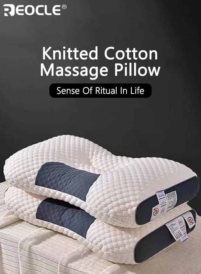 Ergonomic Orthopedic Neck Pillow for Relief Comfortable Sleep Aid Neck Support Pillow Sleep Comfort Enhancement Modern Bedroom Accessory