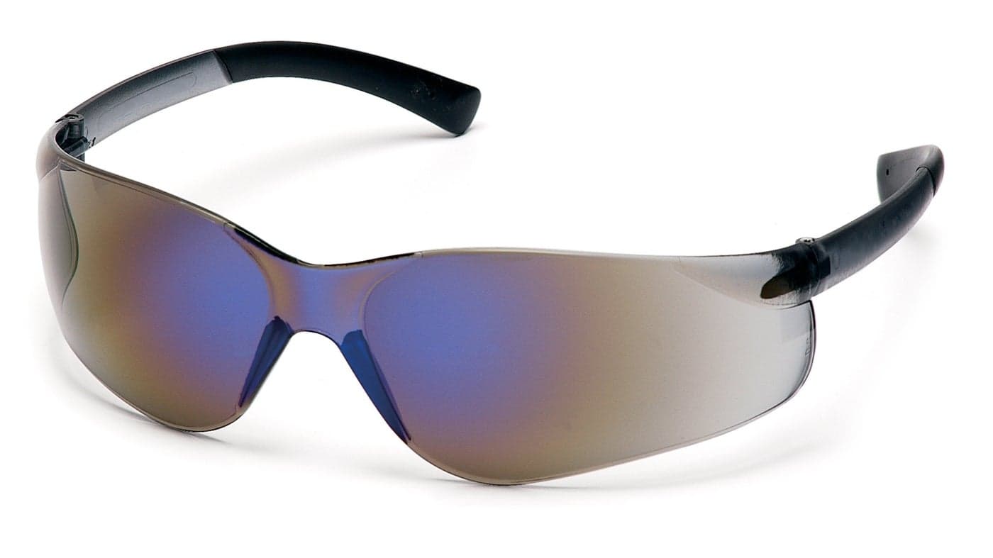 Pyramex S2575S Ztek Safety Glasses Blue Mirror Lens Blue Mirror Frame ANSI Z87+
