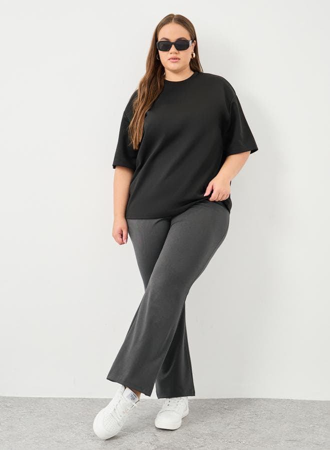 Plus High Rise Flared Pants