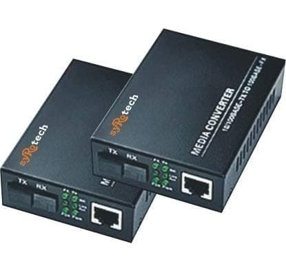 Syrotech Media Converter Single Mode Dual Fiber 10/100 20 km