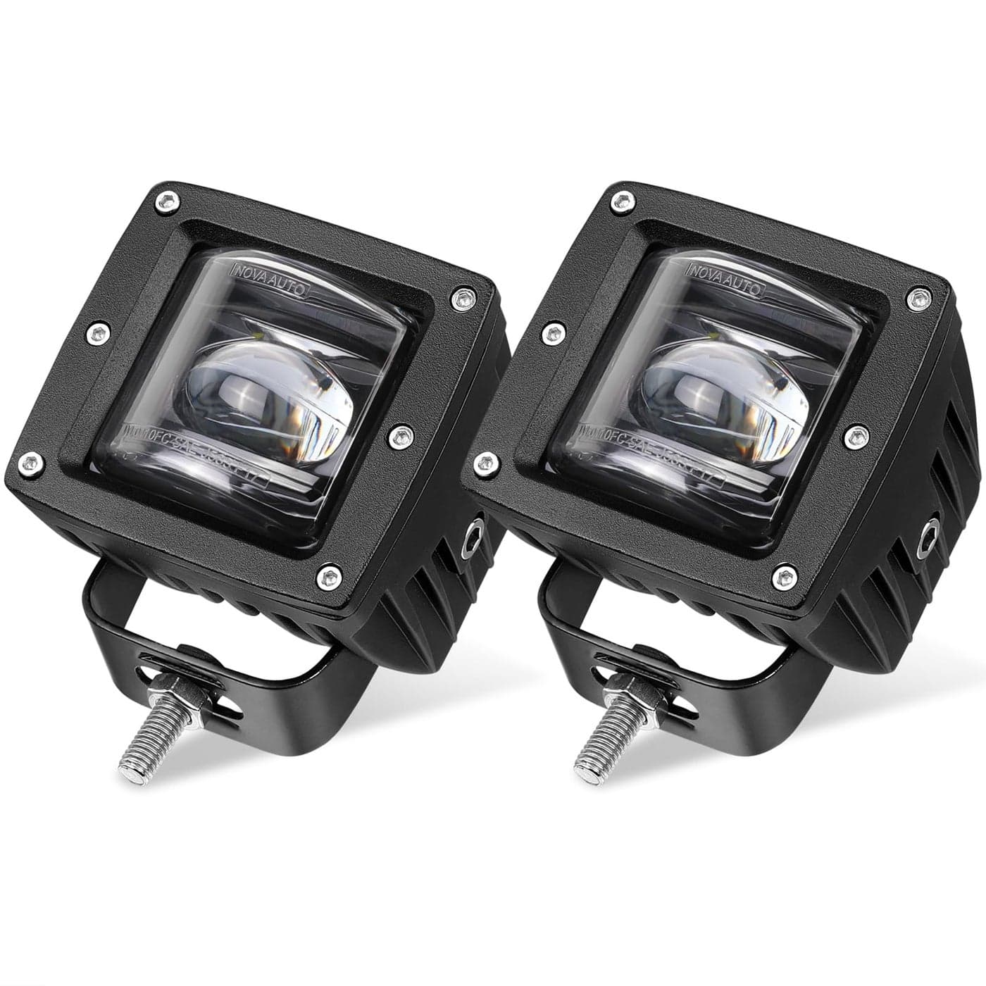 Niking Auto 2Pcs 3 Inch SAE LED Fog Lights Off Road DOT Approved Driving Lights Pods Square LED Cubes Work Light Fog Lamps for Trucks Wrangler JK Ram 4X4 Boat Motorcycle Tacoma
