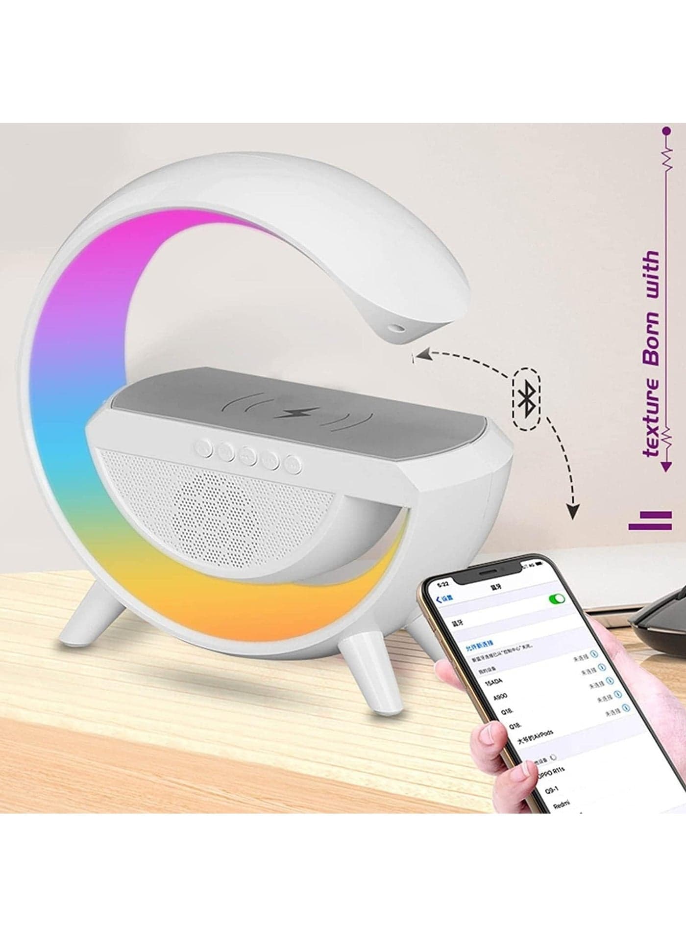 Bluetooth LED Wireless Charging Speaker BT 2301