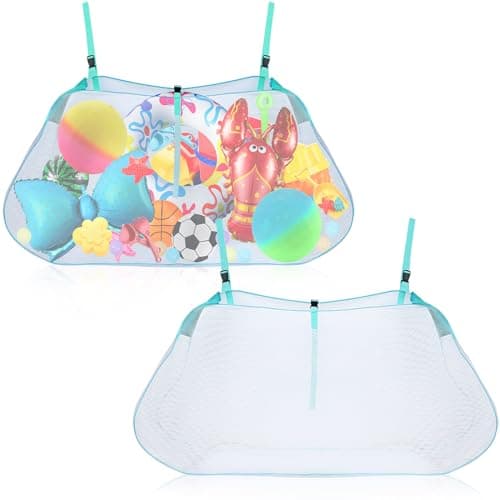2 Pcs Pool Storage Bag 57 30 Inch Pool Storage Swimming Bag Large Hanging Net Swimming Accessories Organizer for Inflatables Floats Football Basketballs Garage Supplies