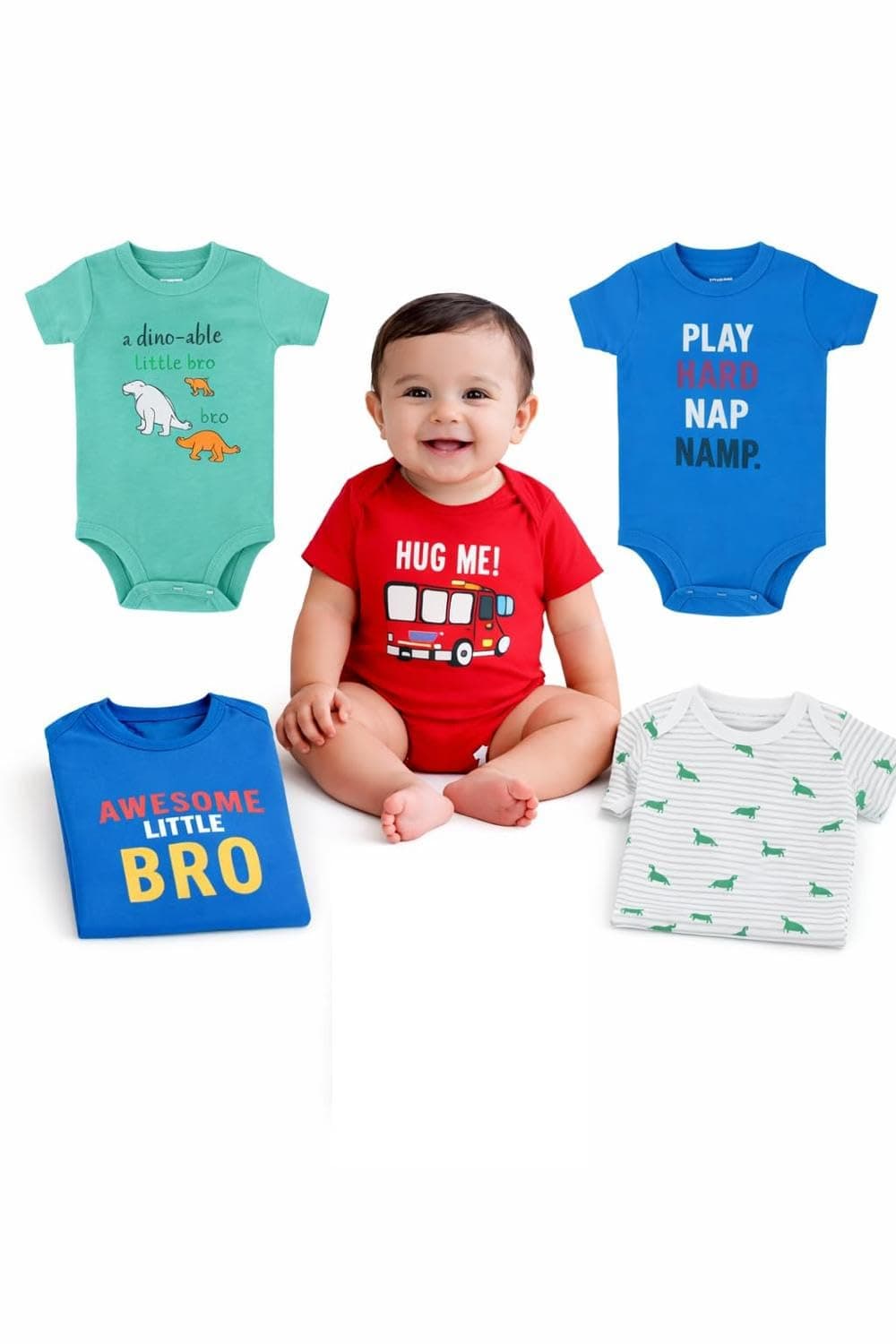 DAADUN 100% Cotton Multi Color Tops Newborn Baby Cotton Romper Sleepsuit | Half Sleeve Jumpsuit onesies Bodysuit for Boys & Girls | Soft Breathable Baby Clothes Combo Pack (Pack of 3, 12-18 months)