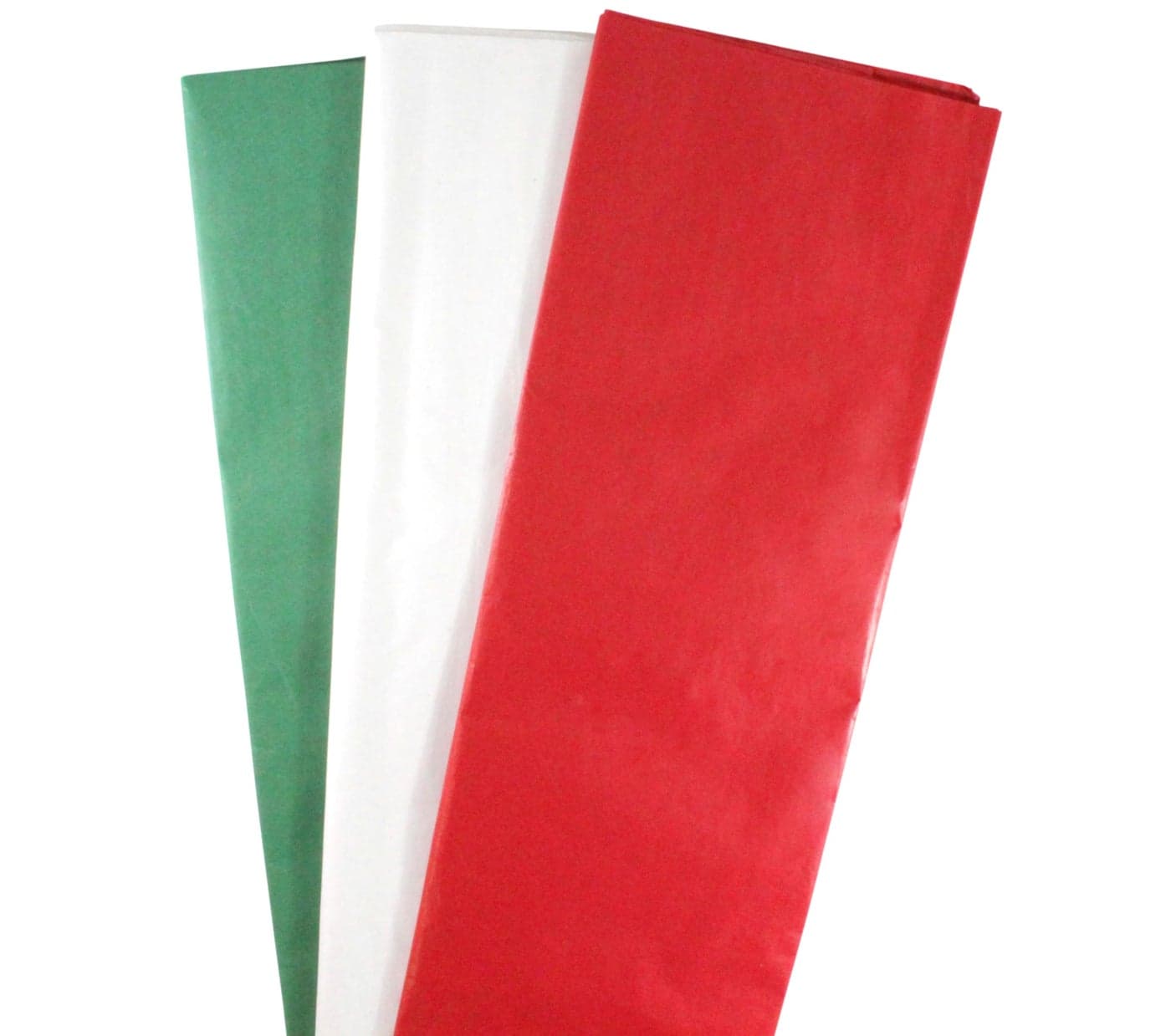 Iconikal Christmas Tissue Paper Assortment 20 x 20Inch 50 of Each Red White Green 150Count for Gifts Boxes Decorations Bags Wrapping