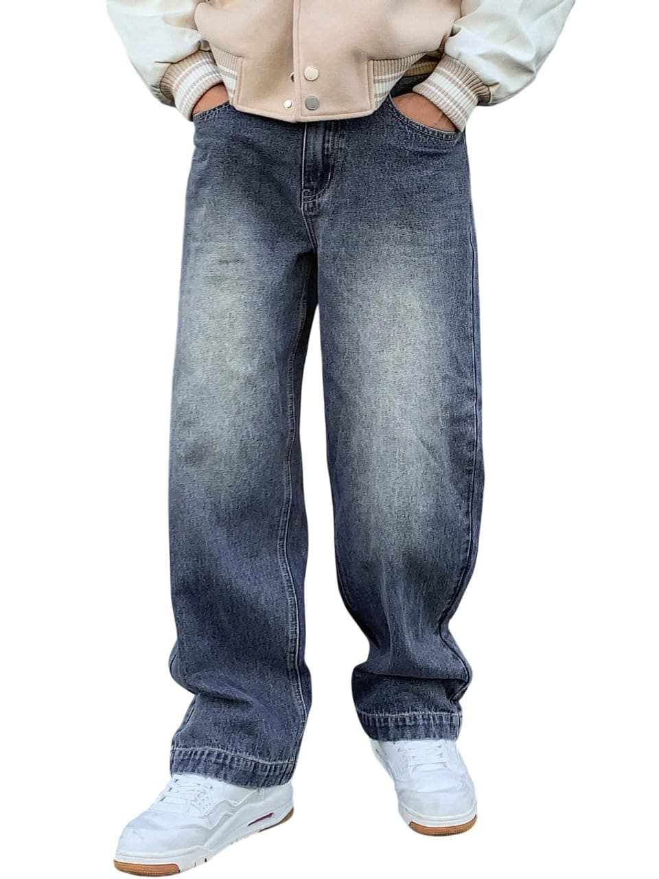 KOTTY Men's Solid Mid Rise Comfortable and Strechable Stylish Jeans(Grey,28)