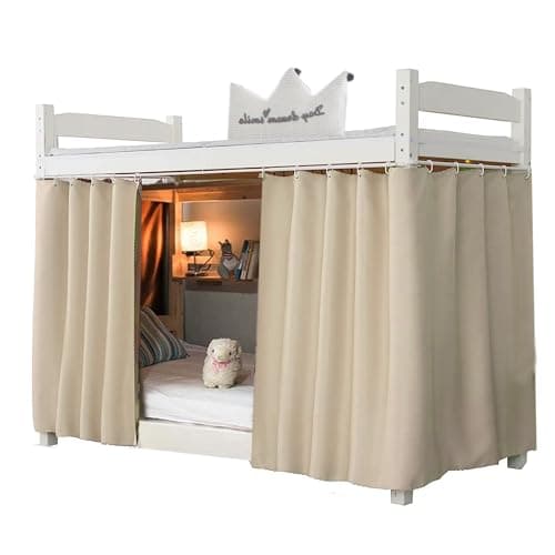 Qubanda Dorm Home Bunk Nets Bed Curtains Cloth Bed Canopy Blackout College Students Shading Nets Breathable Single Sleeper