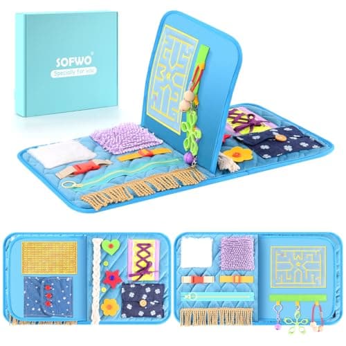SOFWO Fidget Blanket for Adults with DementiaAlzheimers Dementia Activities Products for Elderly and SeniorsGift and Game for Alzheimers or Dementia Busy Blanket114 x 203 in