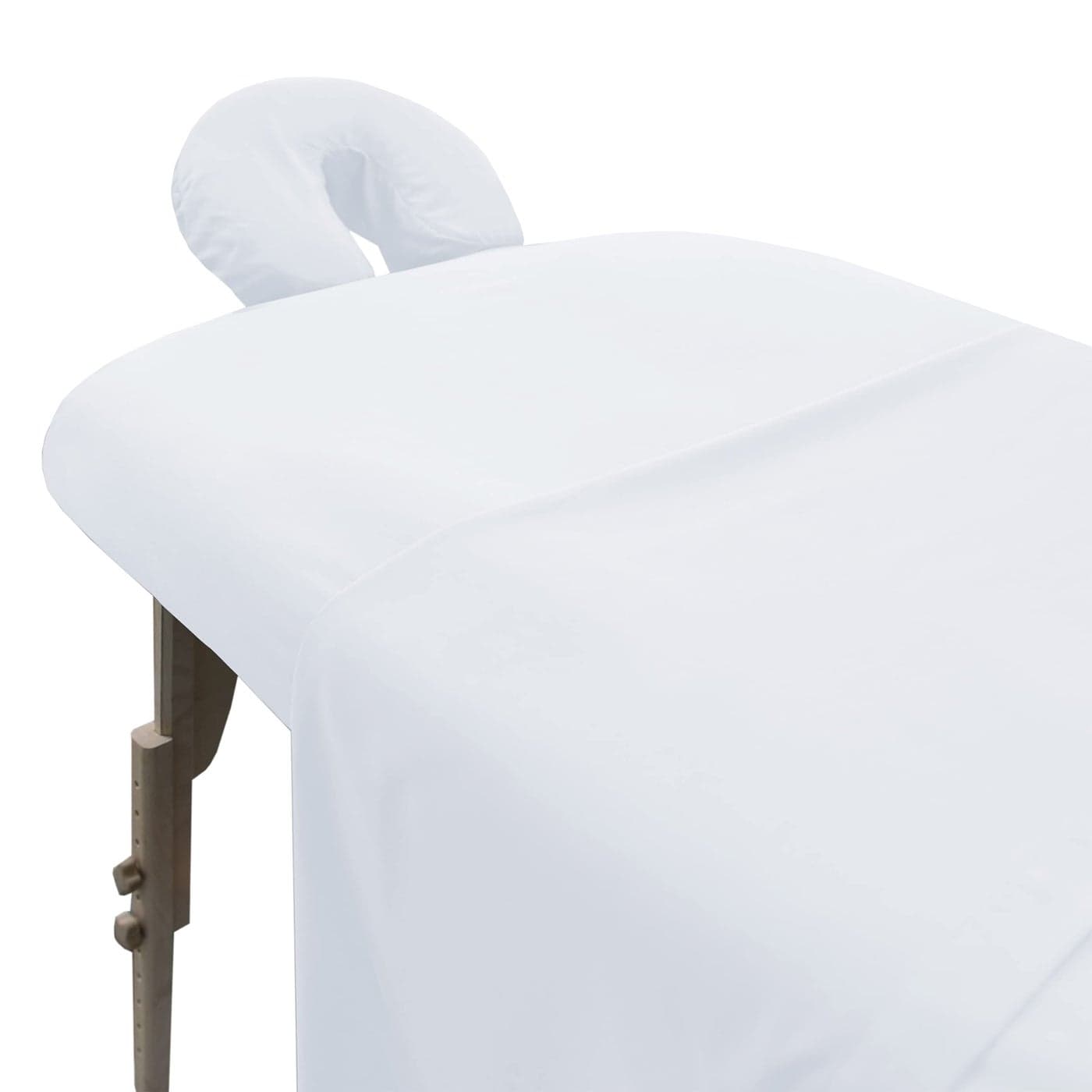 LONDON LINENS Soft Microfiber Massage Table Sheets Set 3 Piece Set Includes Massage Table Cover Massage Fitted Sheet and Massage Face Rest Cover White