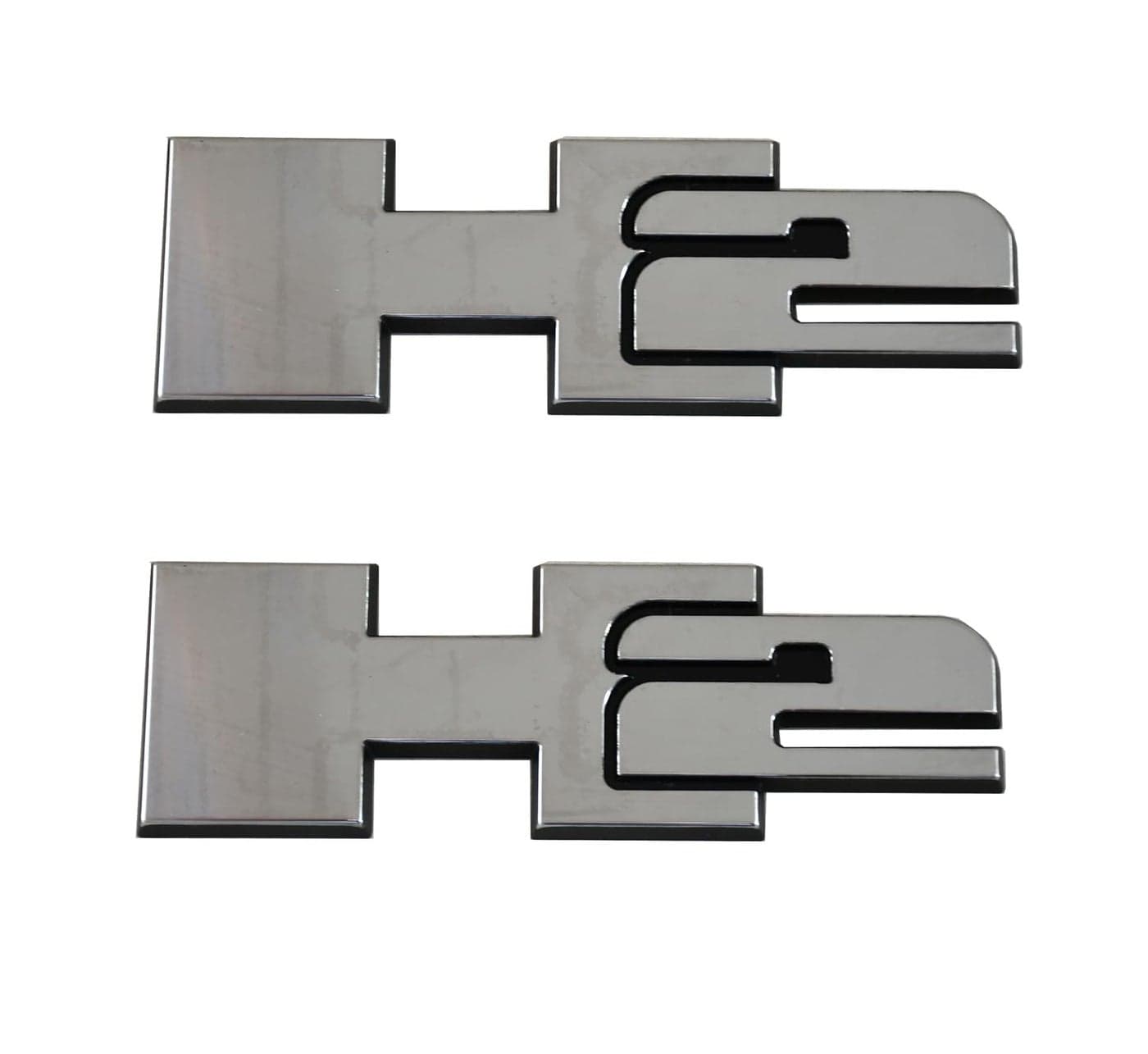 2pcs H2 Rear Liftgate Door Nameplate 3D Badge Emblems Replacement for 20032009 Hummer H2 Chrome