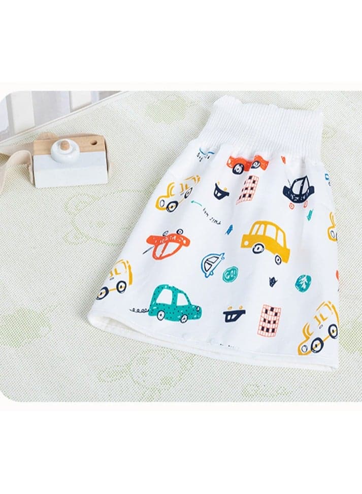 1 Pcs Toddler Training Waterproof Diaper Skirt For Baby Girls - Multicolour