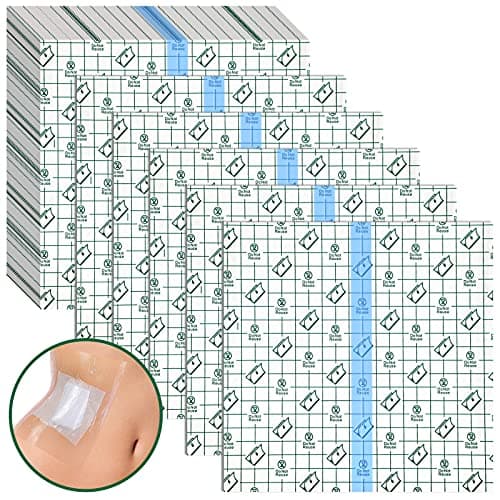 Nuanchu 50 Pieces Dialysis Catheter Cover 7. 87 x 7. 87 Inch Shower Cover Peritoneal Dialysis Accessories Protector Waterproof Transparent Bandage Wound Bandage for Swimming Tattoo Dressings