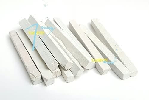 White @ Natural Earthy Slate/Saleti Pencil Natural Limestone Slate Chalk Pencil - Pack of 100 PCS (Saleti Chalk) || EGVT-58459