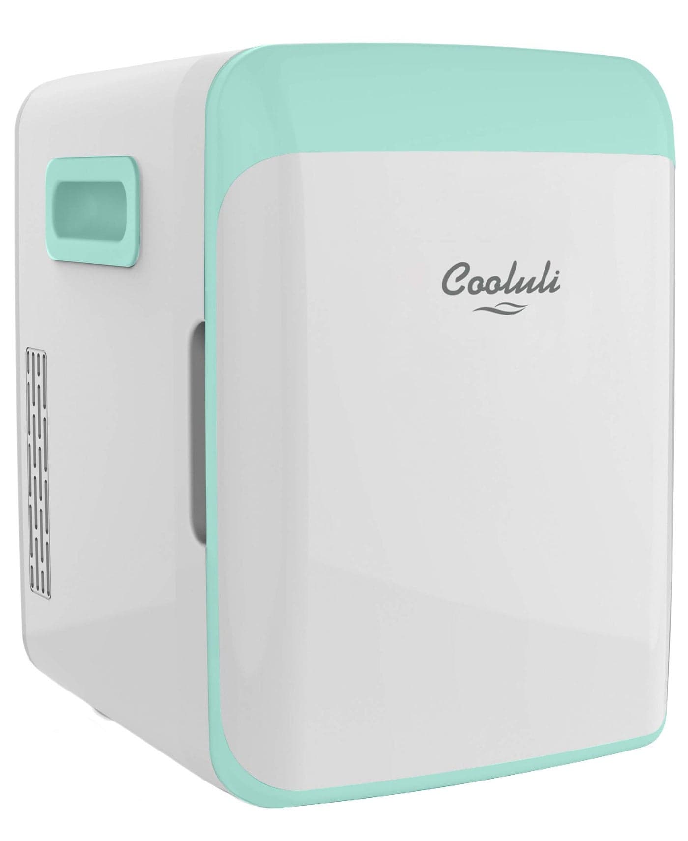 Cooluli 10L Car Mini Fridge for Bedroom Car Office Desk College Dorm Room 12V Portable Cooler Warmer for Food Drinks Skincare Beauty Makeup Cosmetics ACDC Small Refrigerator Turquoise